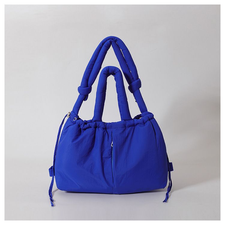 New style portable down cotton bag winter versatile fashion shoulder messenger bag multifunctional pleated casual backpack_voghion.com