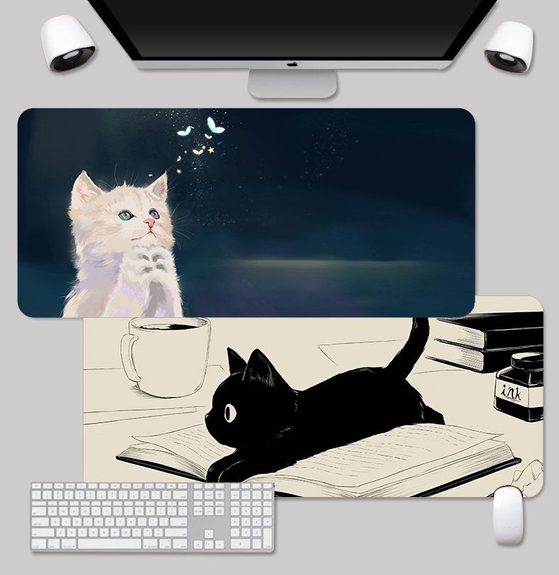 Mauspad Übergroße Katze Jungen und Mädchen Büro Niedliche Cartoon E-Sports Spiele Computer Anime Net Red Buch Tischmatte_voghion.com