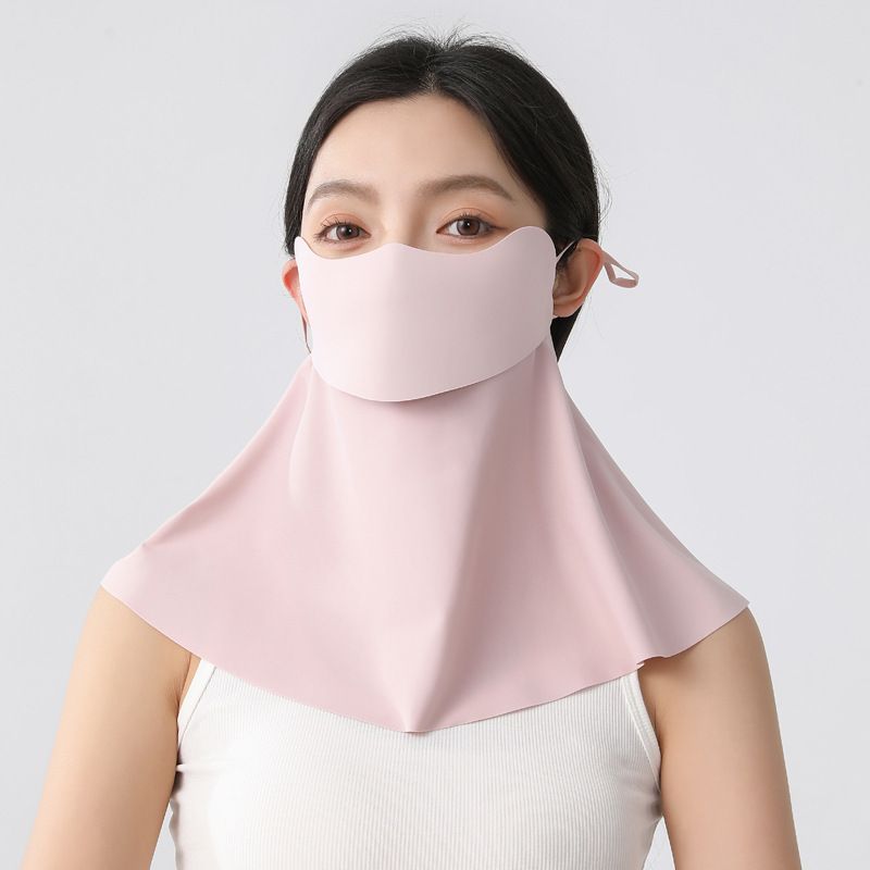Sun Mask With Drinkable Water Pocket, 2025 New Full Face UV Protection Neck Guard, Breathable Open Mouth Sunshade For_voghion.com