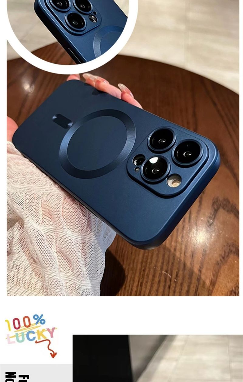 Mag Safe Matte Phone Cases For IPhone 11 13 12 14 15 Pro Max Plus Luxury Magnetic Shockproof Case Camera Lens Protector Cover_voghion.com