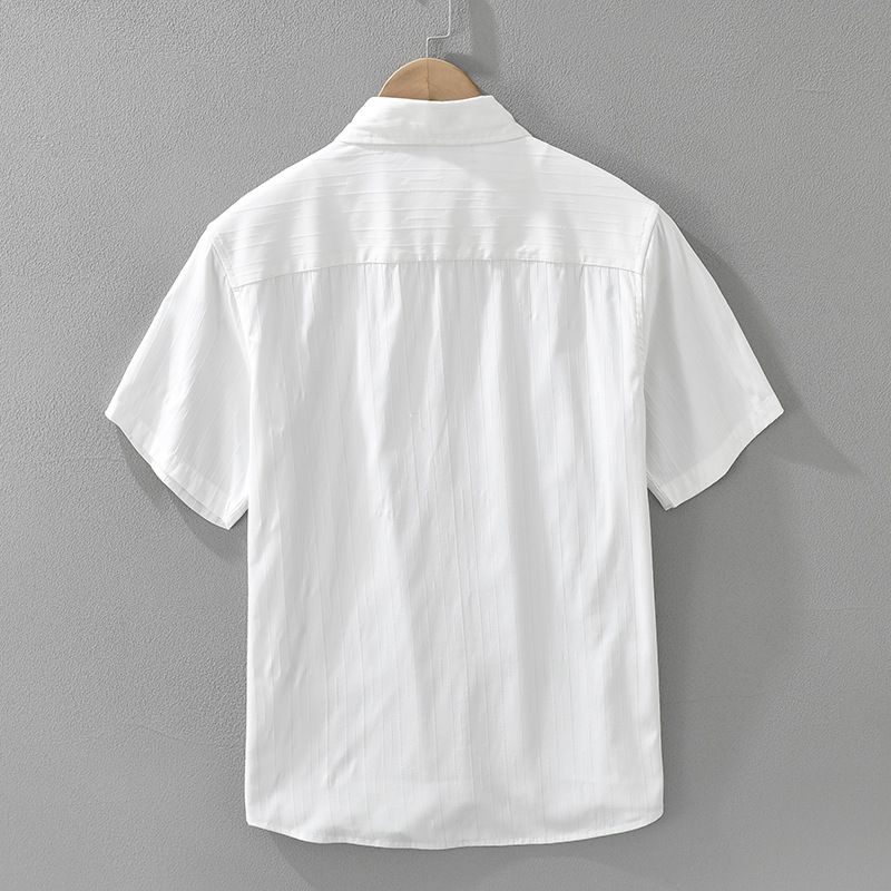 Maglietta a maniche corte traspirante tinta unita, alla moda e versatile, top casual e ampio, abbigliamento maschile_voghion.com