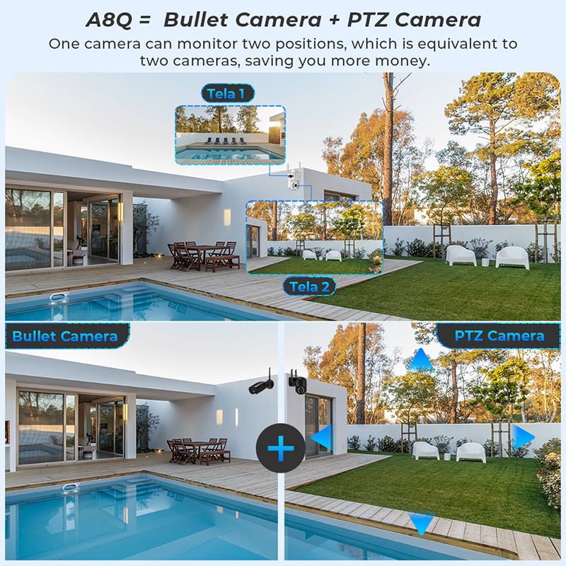 icsee 6MP Dual-Lens PTZ Security Camera With Dual-View & Full-Color Night Vision, WiFi Wireless Surveillance System For Indoor/Outdoor Use_voghion.com