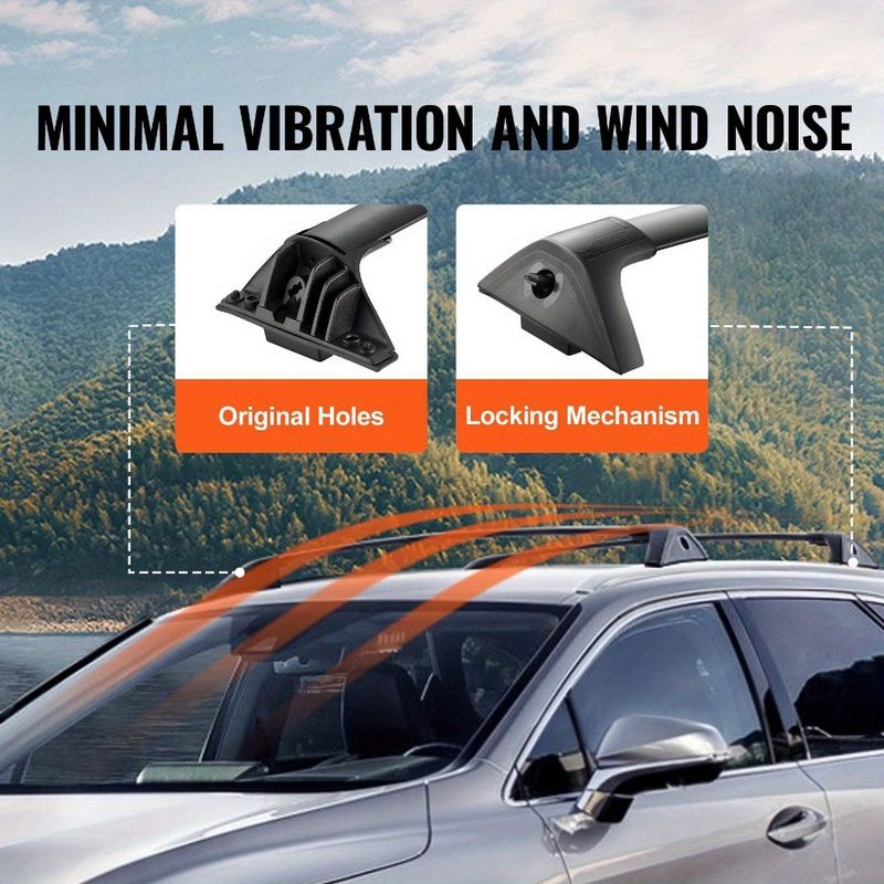 Adven Locking For Lb RAV4 Car Cross Cargo Top Bag Load Roof Capacity Aluminum Compatible Toyota Bars 20192023 Excludes Rack 260_voghion.com