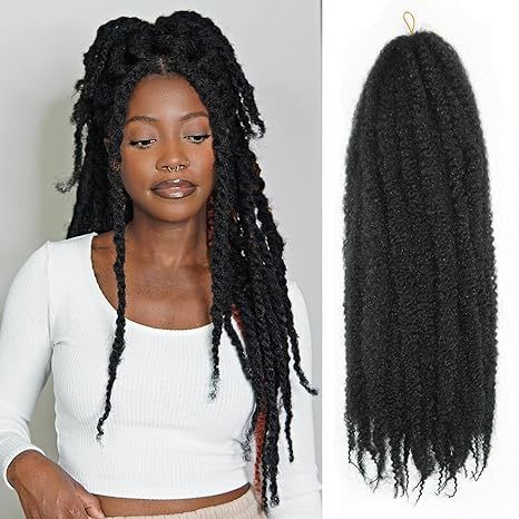 African Marley Hair Wig - Fluffy Small Curls, Multi-Color, Soft Chemical Fiber_voghion.com