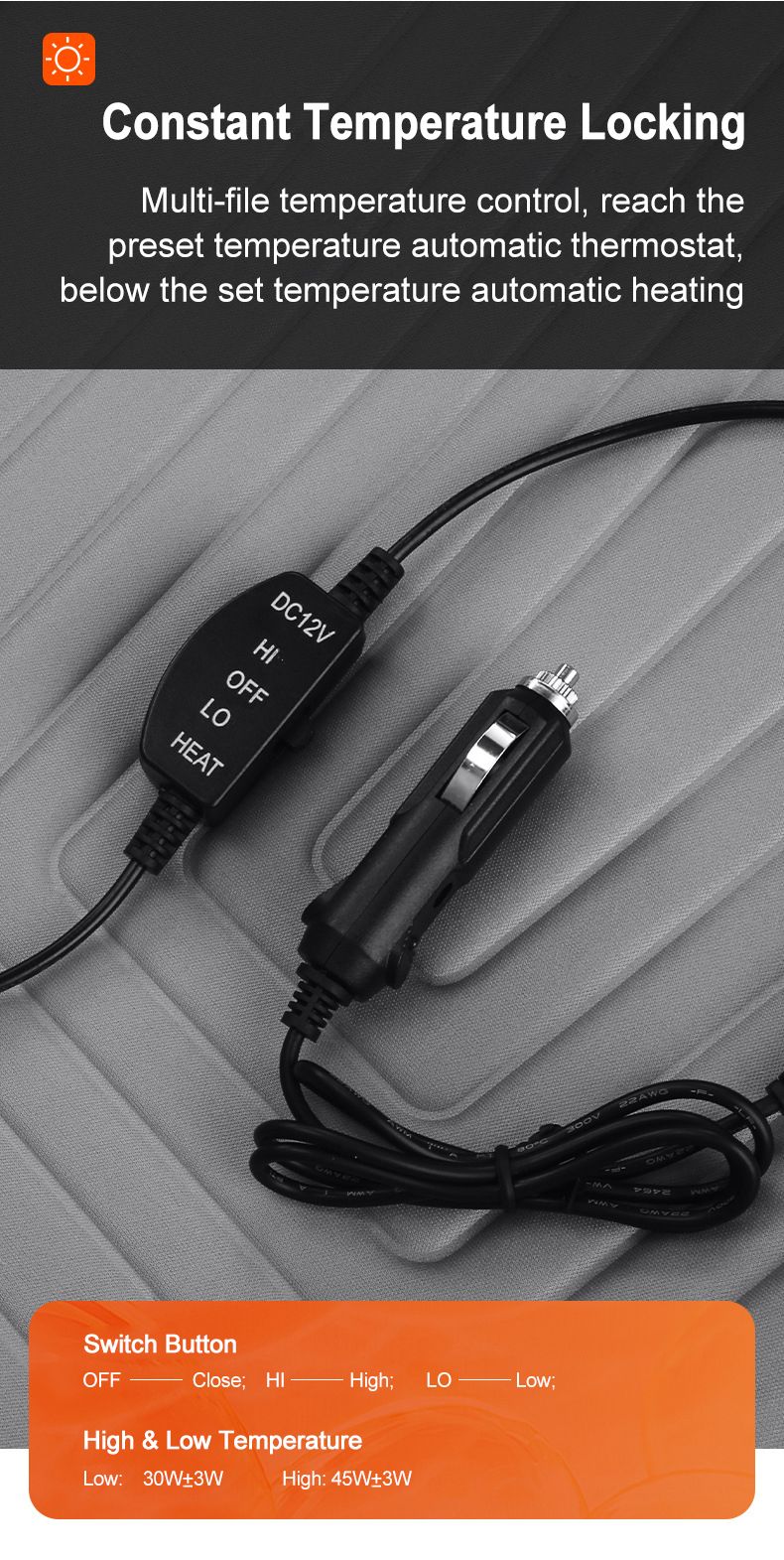 EAFC 1PCS Car Heating Heated 12V DC Soft Warmer Seat Protector Auto Seat Cushion Pad Winter Mat_voghion.com