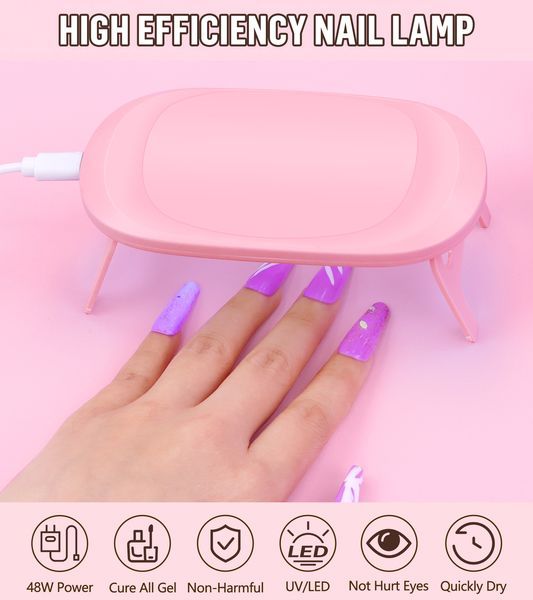 Acrylic Nail Kit Dip Powder Nail Kit Starter With Drill And UV Light, 20 Colors Fast Dry Powder Nail Dipping Kit, With Base & Top Coat Activator_voghion.com