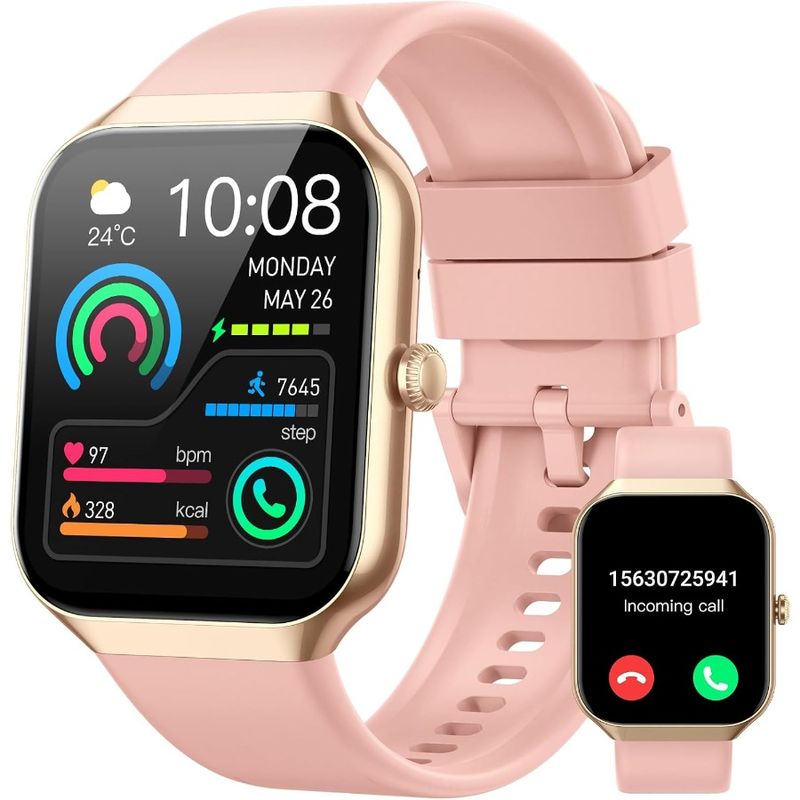 Smartwatch für Damen, 1,96 HD, Smartwatch, Anrufbeantworter, Herzfrequenz- und Schlafmonitor, Spo2-Schrittzähler, Fitness-Aktivitätstracker_voghion.com