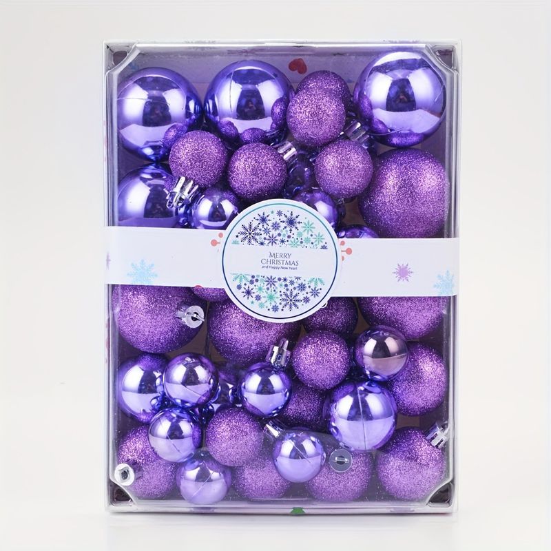 Lillian Cross-Border Hot-Selling In-Stock 42pcs Balls Festive Atmosphere Christmas Tree Decoration Ornaments Manufacturer_voghion.com