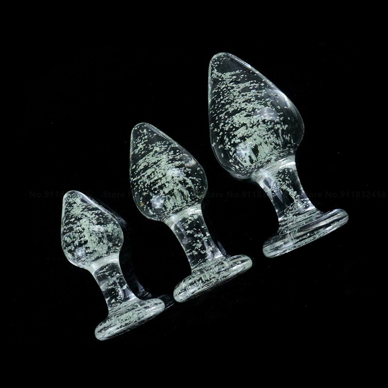 Analspielzeug aus Glas für Frauen und Männer, leuchtender Buttplug aus Glas, kleines Analsexspielzeug, Prostatamassage, Buttplug, Plug für Erwachsene_voghion.com