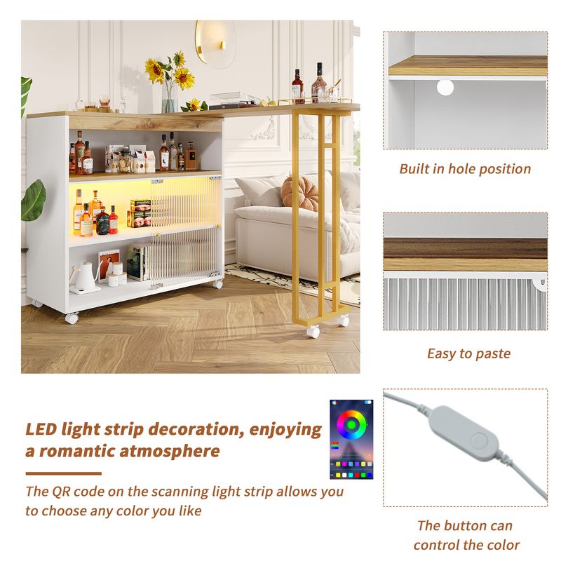 Lampada da tavolo esterna con LED 138-204x105cm, Bianco_voghion.com