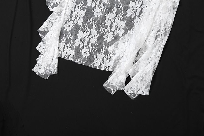 Abito corto senza maniche a pois con scollo a V e stampa floreale, autunno, conveniente, antirughe, comodo, sinonimi_voghion.com