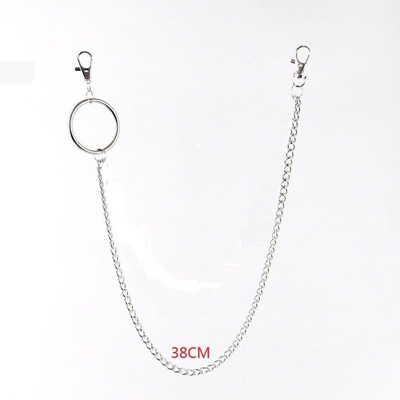 Mode Trendy Hosen Ins Taille Hip Hop Metall JK Jeans Gürtel Unisex Kleidung Kette_voghion.com