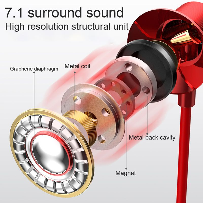 Wired Ergonomic Dual Microphone Stereo Universal L-Shaped Plug Metal Earphone for Gaming_voghion.com