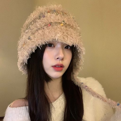 Φθινοπωρινές και Χειμερινές Εμφανίσεις Χειροποίητη Γραβάτα Candy Bean Πλεκτή για Γυναικεία, Χαριτωμένο Λούτρινο Καπέλο με Ατμόσφαιρα Ταξιδιού_voghion.com