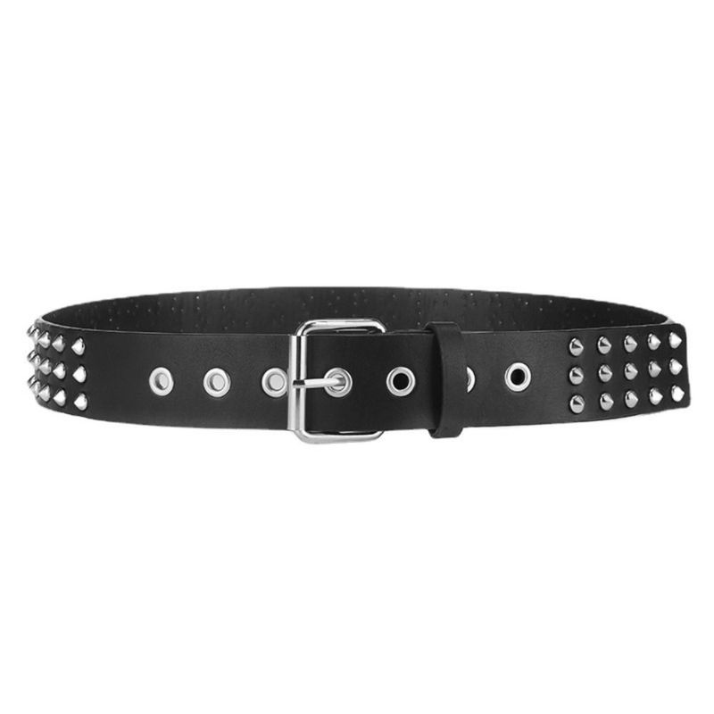 HOT Rivet Belt Metal Pyramid Straps Men Women Punk Rock Hardware Jeans Designer Waist Belts_voghion.com