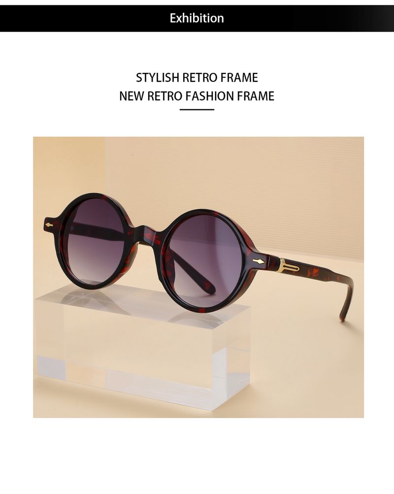 56679 Women Brand Design Retro Sunglasses Fashion Gradient Color Small Size Round Outdoors Sunshade Mirror Uv400_voghion.com