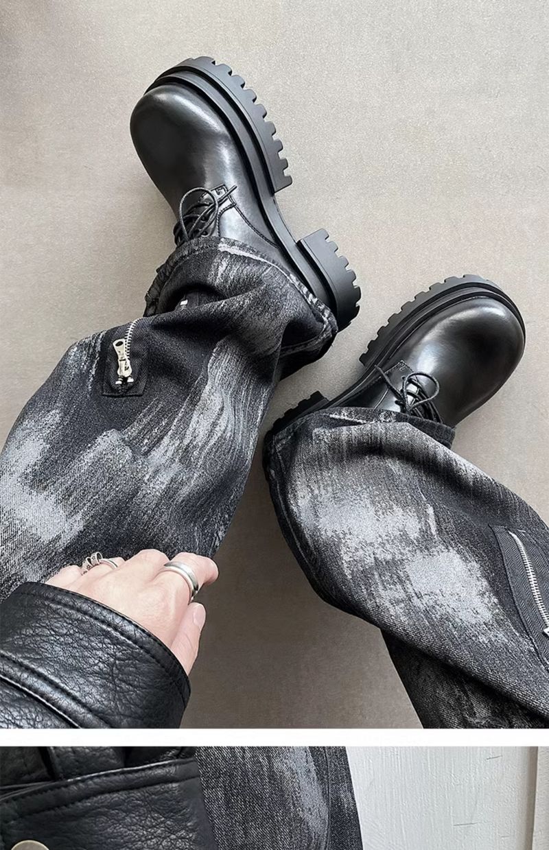 7cm Height Increasing Derby Genuine Big Toe Men's High-Grade Korean Style Versatile Handsome Retro Lightweight Leather_voghion.com