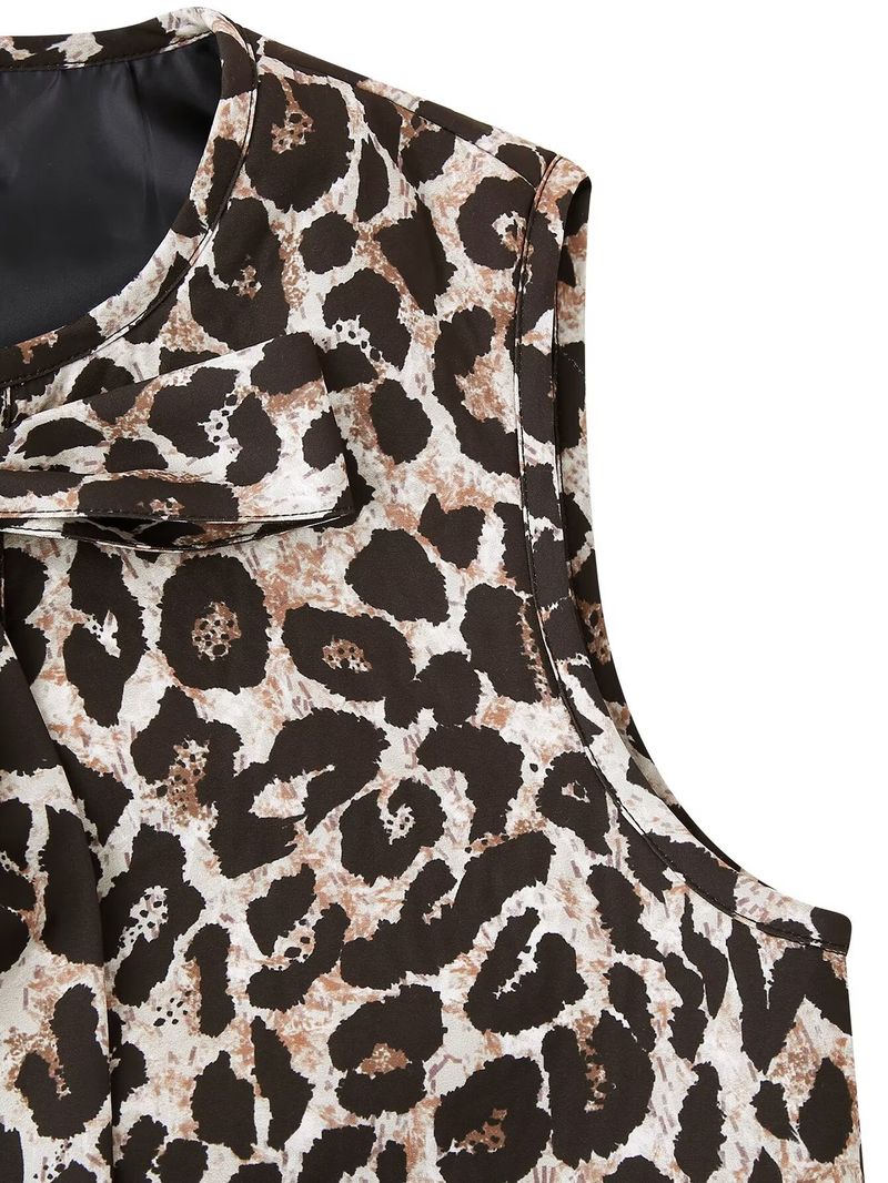 Gilet da donna con lacci modello animale alla moda slim fit primavera 2024 D16104_voghion.com