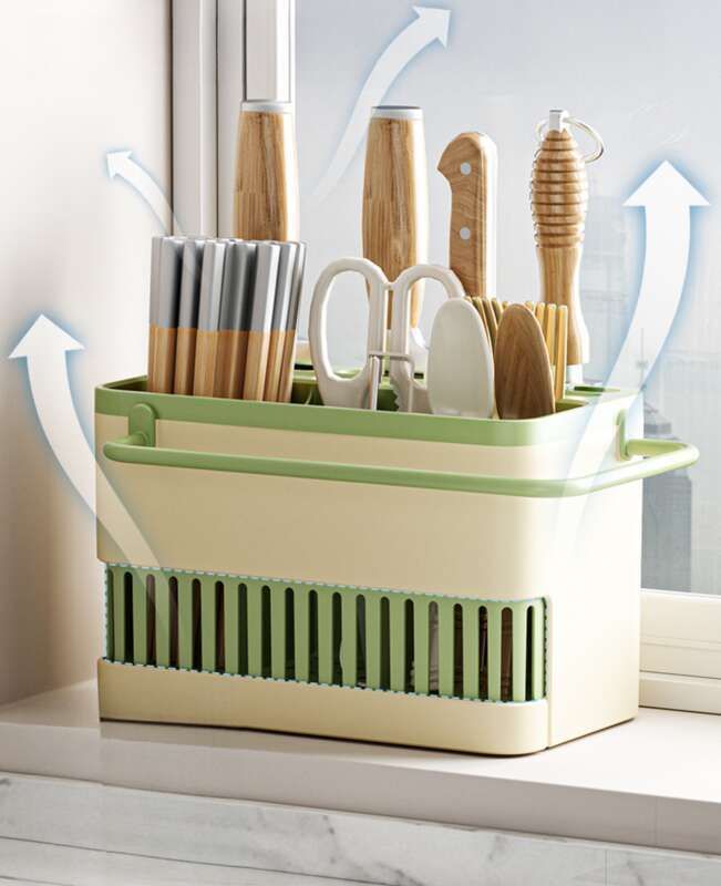 Chopstick Box, Wall Mounted Kitchen Shelf, Knife Holder, Household Non Perforated Cutting Tool, Chopstick Tube_voghion.com