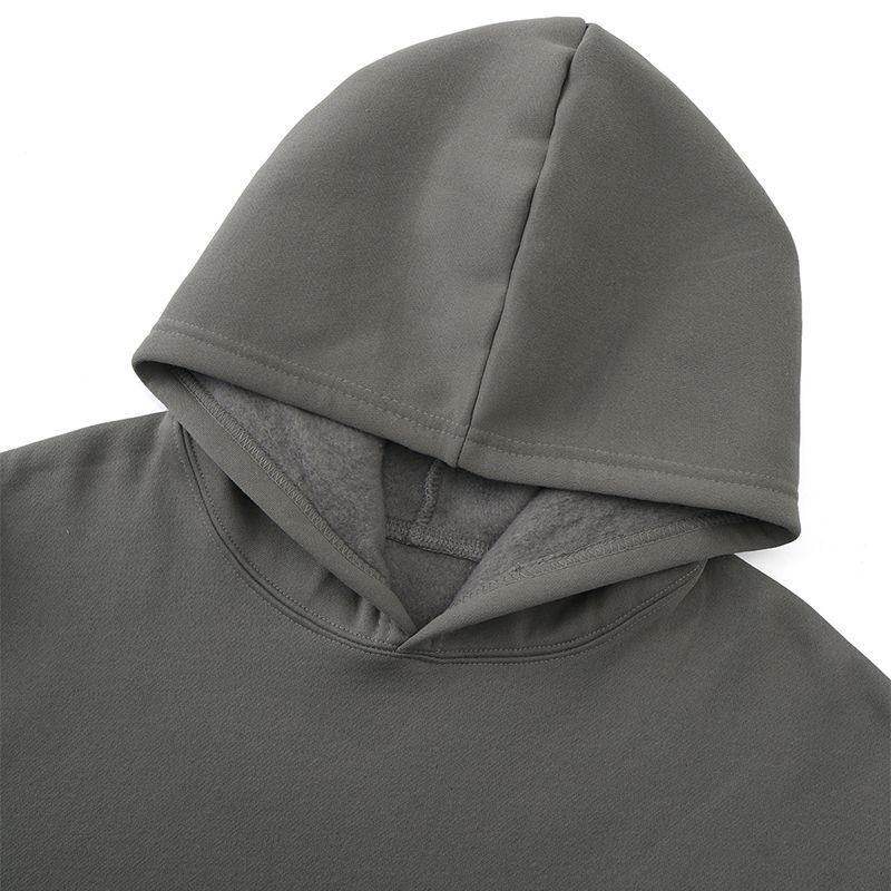 Tuta invernale da uomo, set di tute da ginnastica in pile tinta unita, a maniche lunghe, con cappuccio e pantaloni, tute sportive da corsa_voghion.com