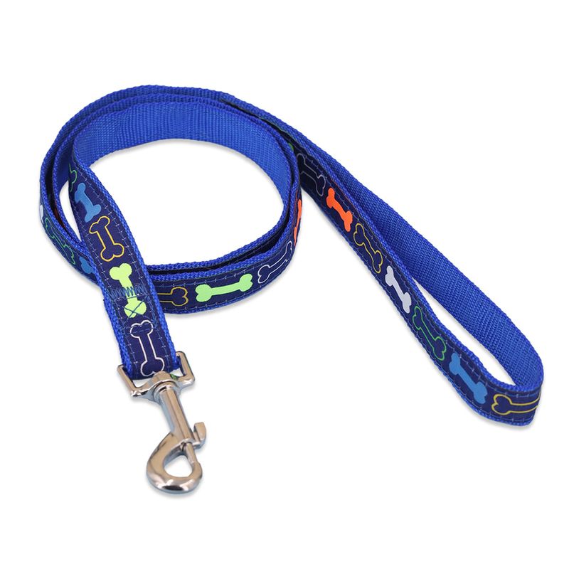 Coleira de caminhada ao ar livre de osso colorido anti-fuga para cães grandes_voghion.com