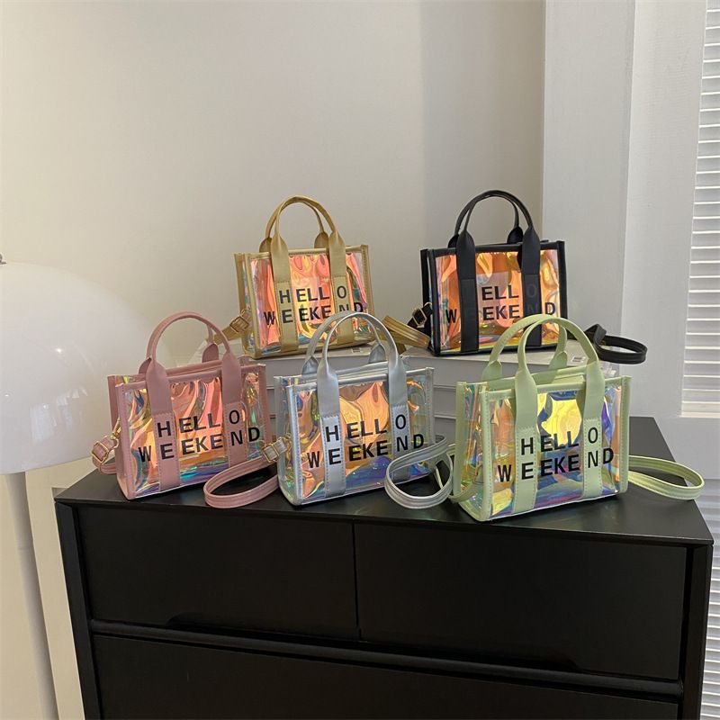 Borsa tote grande capacità per mamma e bambino, stile coreano, trasparente e alla moda, per donna, estate 2023_voghion.com