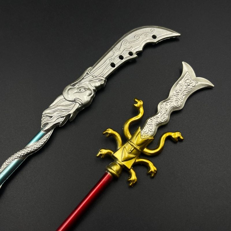 Exquisite Three Kingdoms Five Tiger Generals Metal Art Collection - Guan Yu, Zhang Fei, Huang Zhong, Ma Chao, Zhao Yun Weapon Replicas_voghion.com