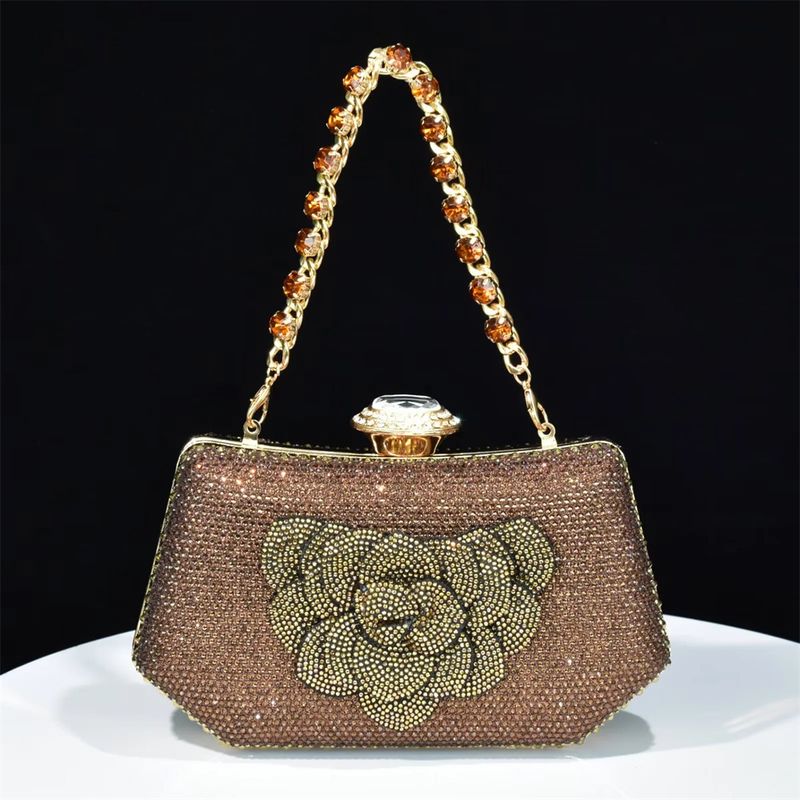 Sandalias de tacón alto con bolso joya de caja dura Bolso de fiesta diario_voghion.com