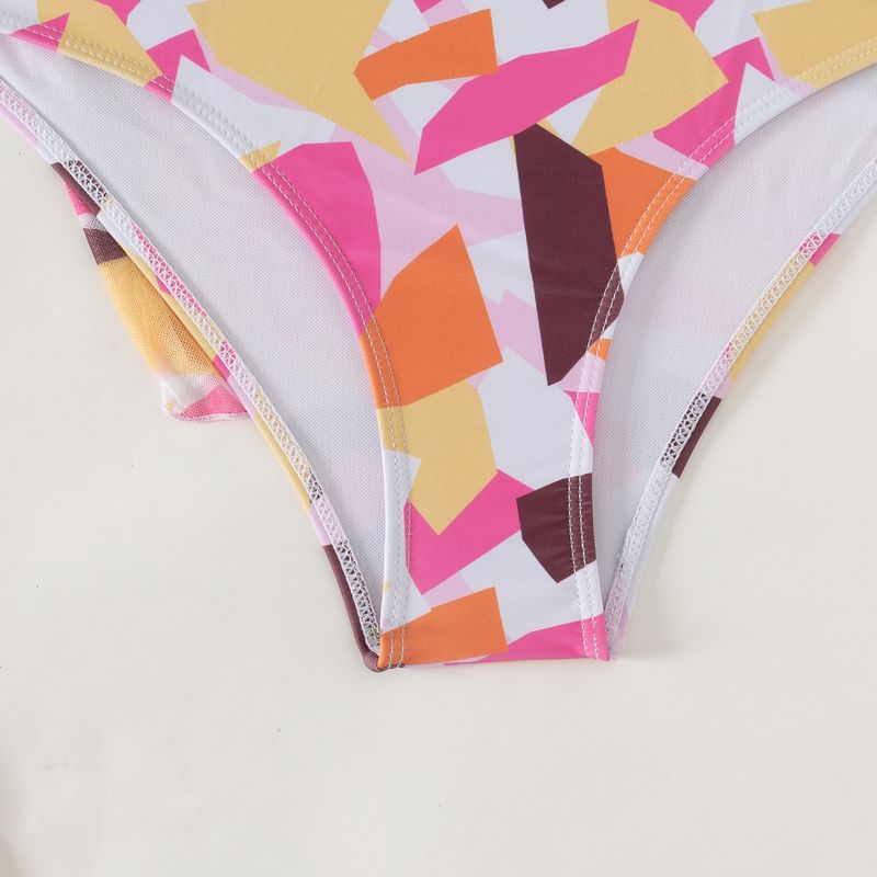 Women's Clothing High End Multi Color Printing Fashion Three Piece Bikini BIKINI Sexy Women's Swimsuit_voghion.com
