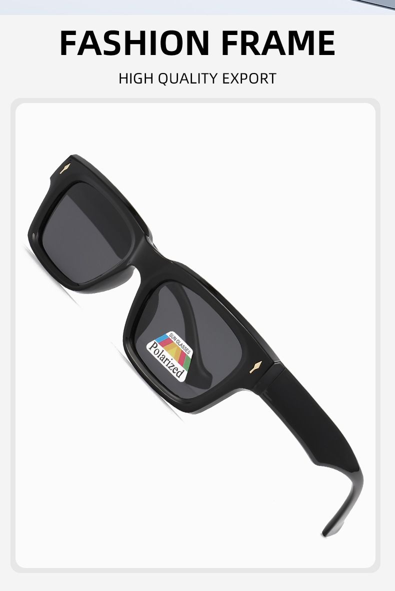 Fashion Square Frame Women's Polarized Sunglasses Rice Nail Design Fashionable And Simple High End Sense T1294_voghion.com