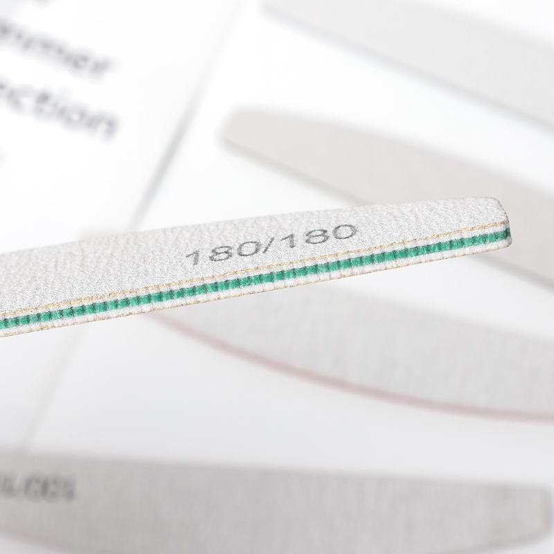 Sides 1Pcs Double Nail File Sandpaper Thick Thick Professional Files for Manicure Half-moon Abrasive Lime s_voghion.com