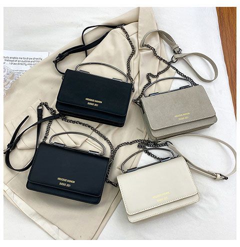 Borsa a tracolla piccola opaca da donna con catena francese di alta moda, versatile e popolare, estiva 2025_voghion.com