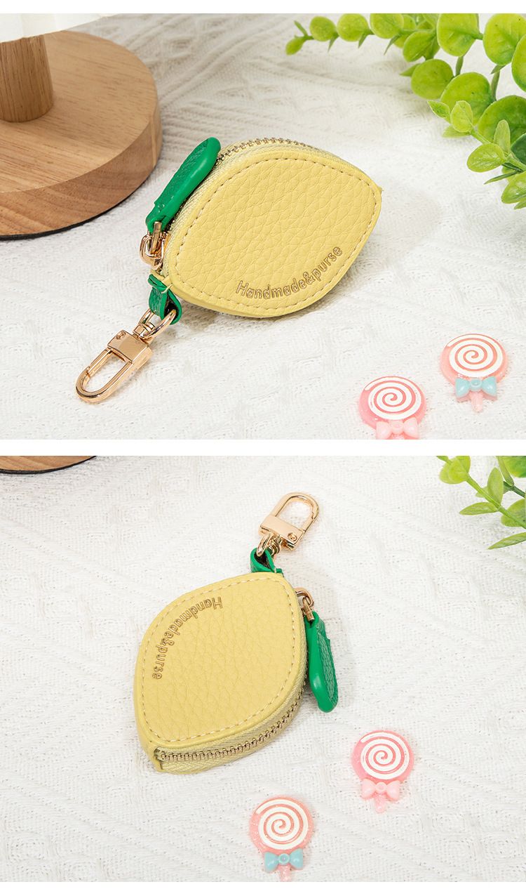 Adorable mini llavero con forma de fruta: un práctico estuche para auriculares, joyas y pequeños objetos esenciales. Un accesorio bonito y elegante._voghion.com