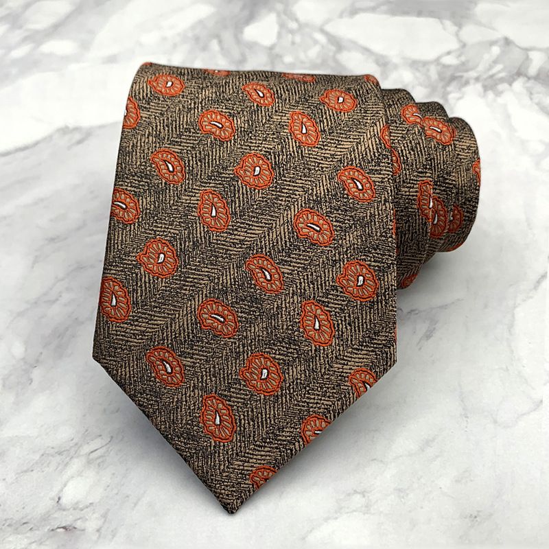 Tie For Men Formal Suit Accessory Fashion Paisley Cashew Pattern Hand-Knotted Wide Version 8CM_voghion.com