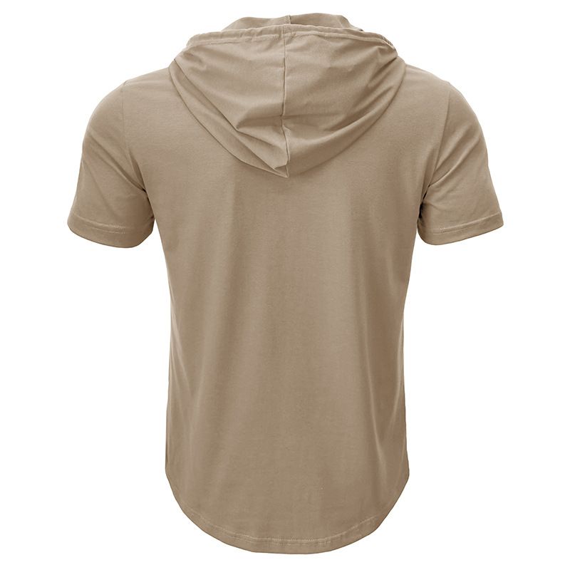 Unbeatable Quality Men's Sports And Fitness Men's Short Sleeved T-shirt Hooded Top American Henry Shirt_voghion.com