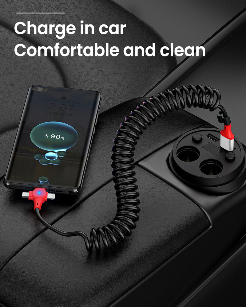 5A 3in1 1.8M Lente Oplaadkabel USB A naar Micro USB Type-C voor iPhone Snel Opladen datakabel Huawei Samsu_voghion.com