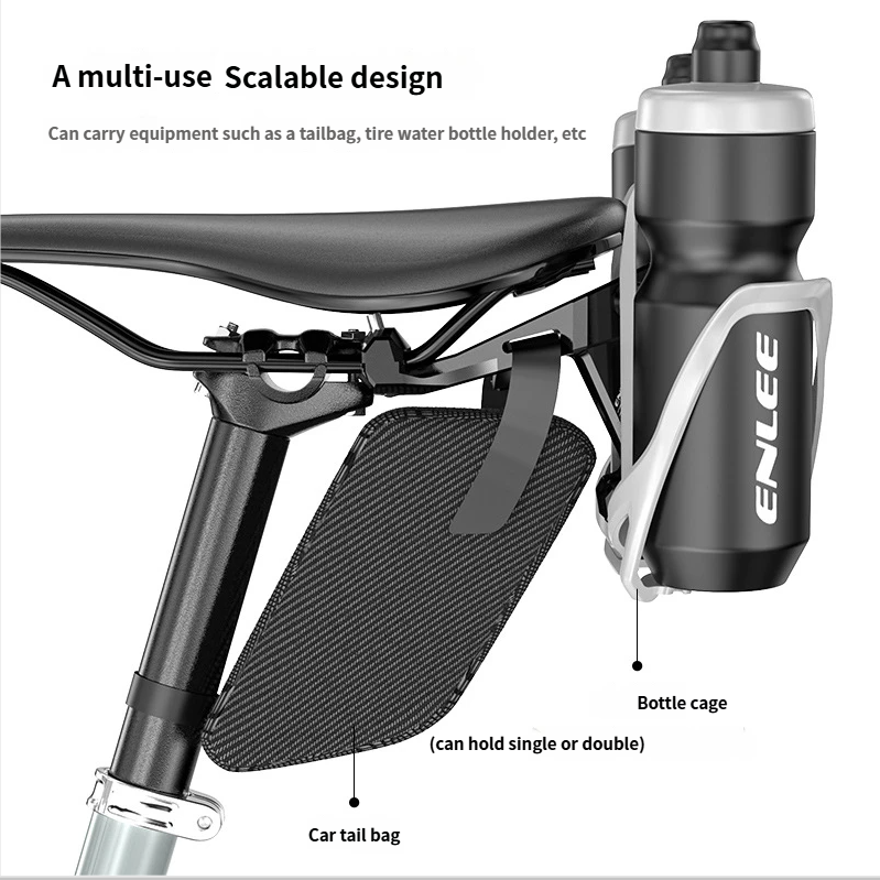 Supporto di estensione per regolazione della sella per bici da strada e da montagna, adattatore per doppia borraccia_voghion.com