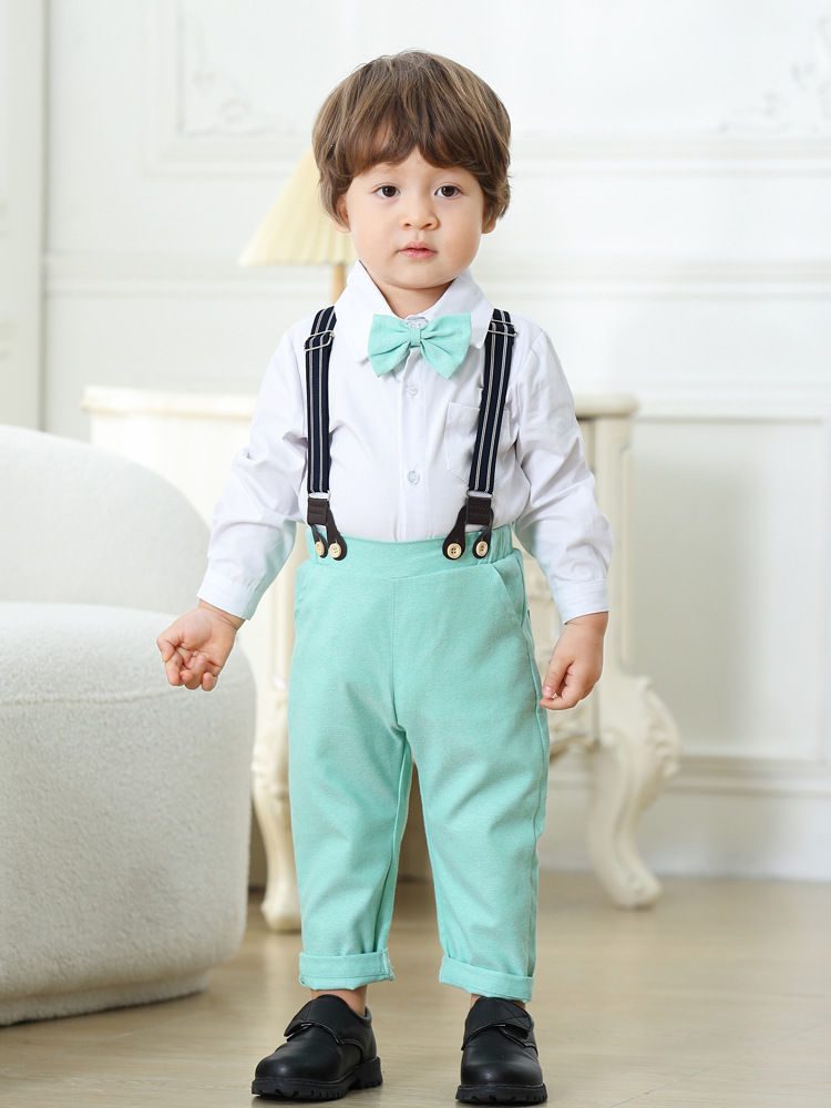 Nuovo completo color kaki a maniche lunghe autunnale per bambini, abbigliamento per neonati, moda per neonati, abbigliamento per gentiluomini e bambini_voghion.com