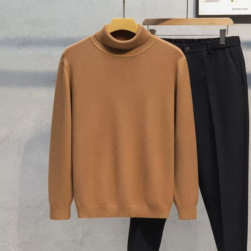 Herren-Winterrollkragenpullover – Dick gestrickter Pullover für kaltes Wetter, vielseitig als Basis für Lagenlooks oder solo tragbar_voghion.com