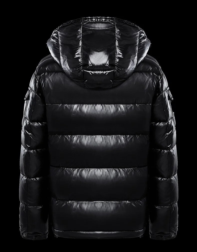 Herren Daunen Jacke Weiße Enten Haube Warm Glänzende Männer Glänzend Schwarz Rot Gepolstert Flauschigen Mantel Mann Winter Puffer Frauen_voghion.com