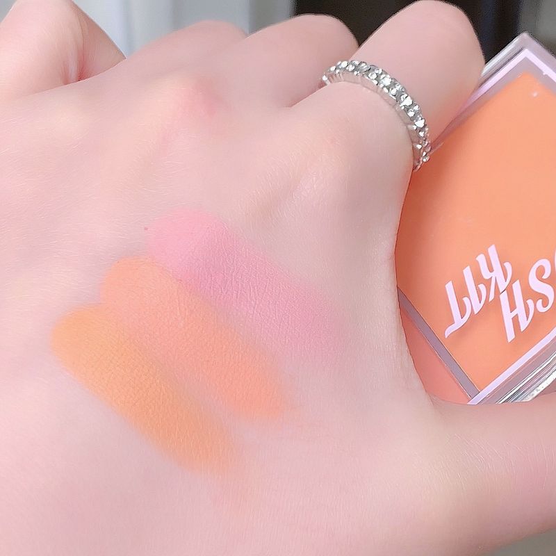 MOTY dreifarbiges Rouge-Püree-Rouge-Puder ist zart und einfach zu handhaben, um die Farbe und Vitalität des Mädchens zu zeigen, tragbar und günstig_voghion.com