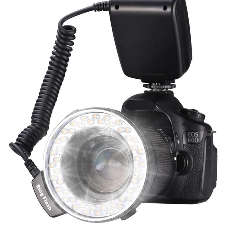 ro Flash Light With LCD Display 7 Brightness Settings 8 Mount Rings Camera Tool D2RC_voghion.com
