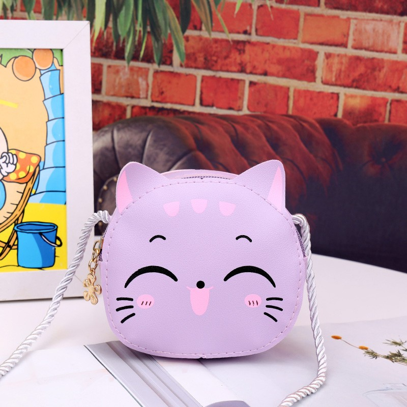 Nuova borsa a tracolla per bambini cartone animato Simpatico gatto Portamonete e borsette per bambini Moda Mini borsa a tracolla per bambina carina_voghion.com