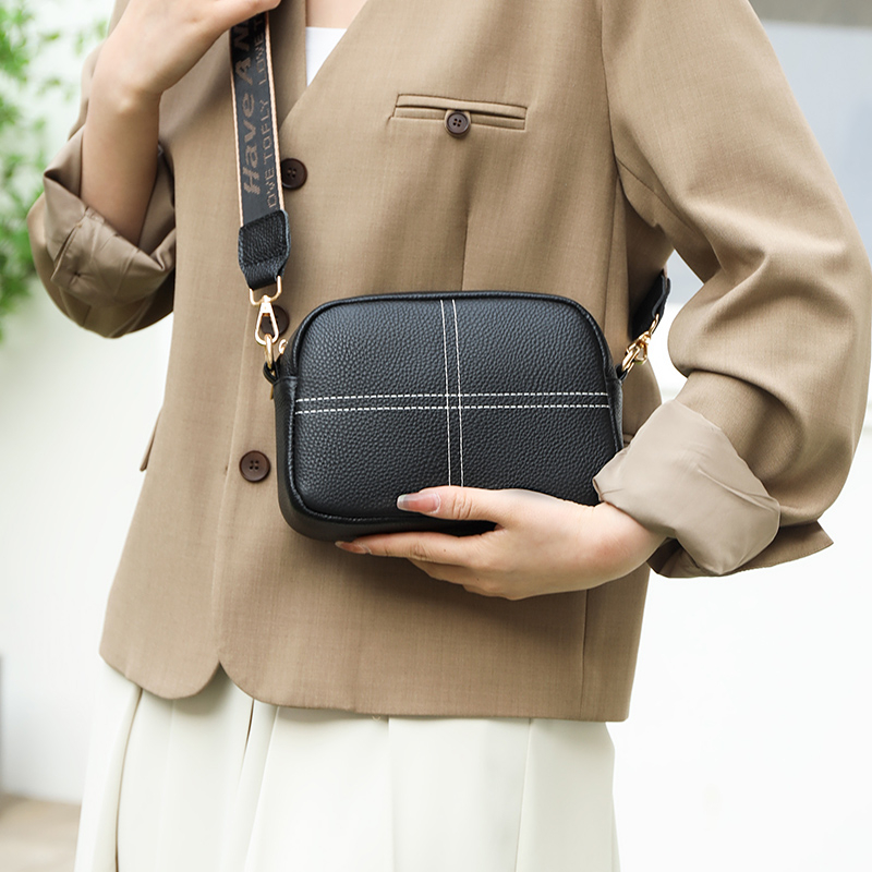 Sac à main en cuir véritable pour femmes, classique, mode, sac à bandoulière à larges bretelles, tendance Simple, fourre-tout en cuir de vache, 2023_voghion.com