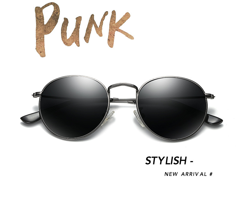 Varumärke Designer Vintage Runda polariserade solglasögon Man Retro Liten ram Solglasögon Manligt Mode Körskydd Gafas De_voghion.com
