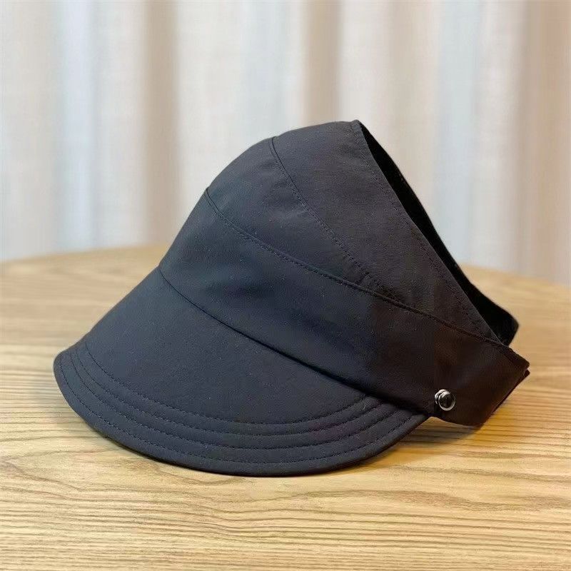 Cappello da pescatore con linguetta d'anatra, può legare una coda di cavallo per le donne in estate, sottile, traspirante, ad asciugatura rapida, con sole vuoto in alto_voghion.com