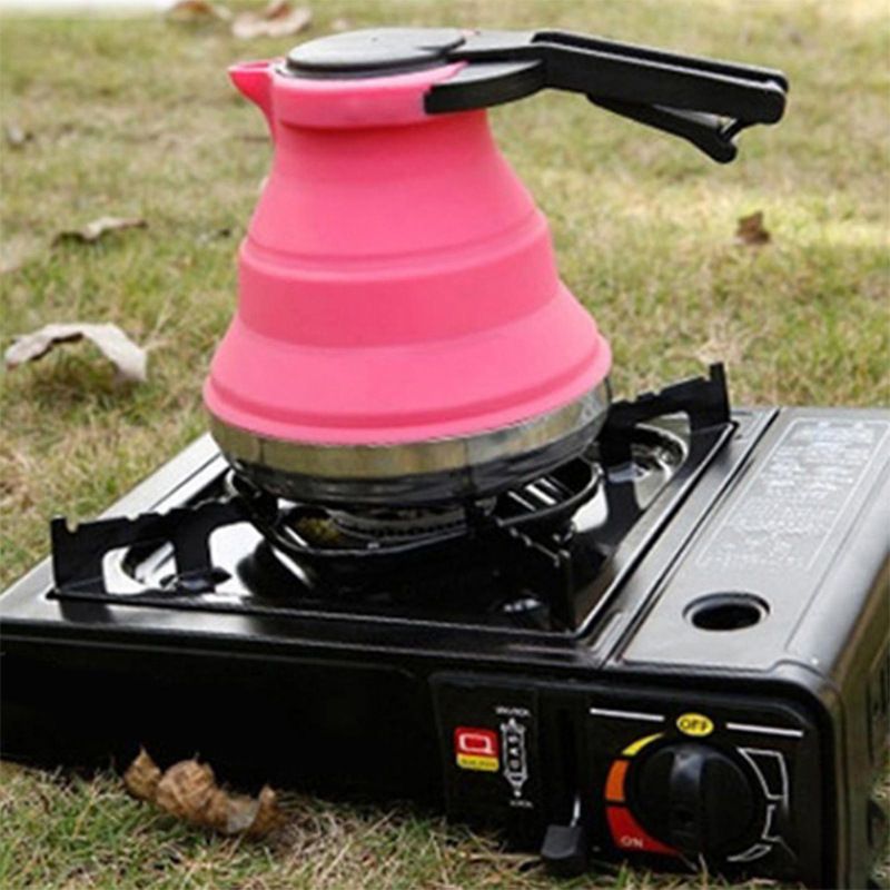 Bollitore pieghevole in silicone ad alta capacità da 1500 ml - Bollitore portatile per campeggio, viaggi e preparazione del caffè (pieghevole e leggero)_voghion.com