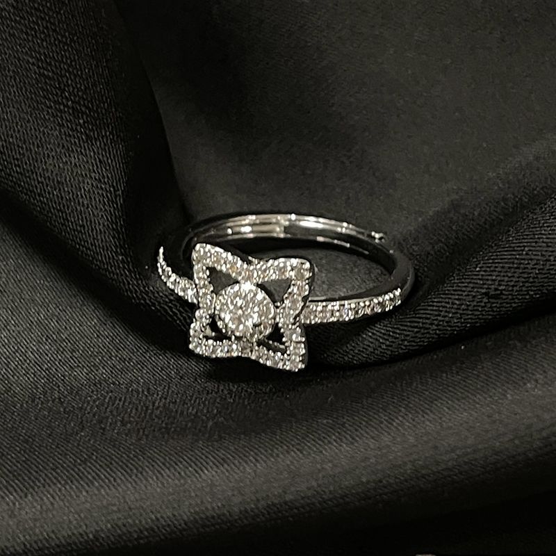 New Cuban Chain Full Diamond Zircon Open End With Light Luxury And High Quality, Designed A Small Market, Stacked Ring_voghion.com