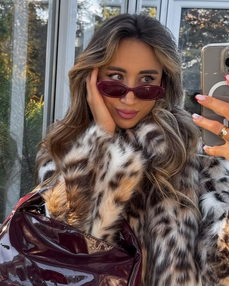 Damenkleeder Wild Leopard Print Nische Kuerzrevers Pelzmantel_voghion.com