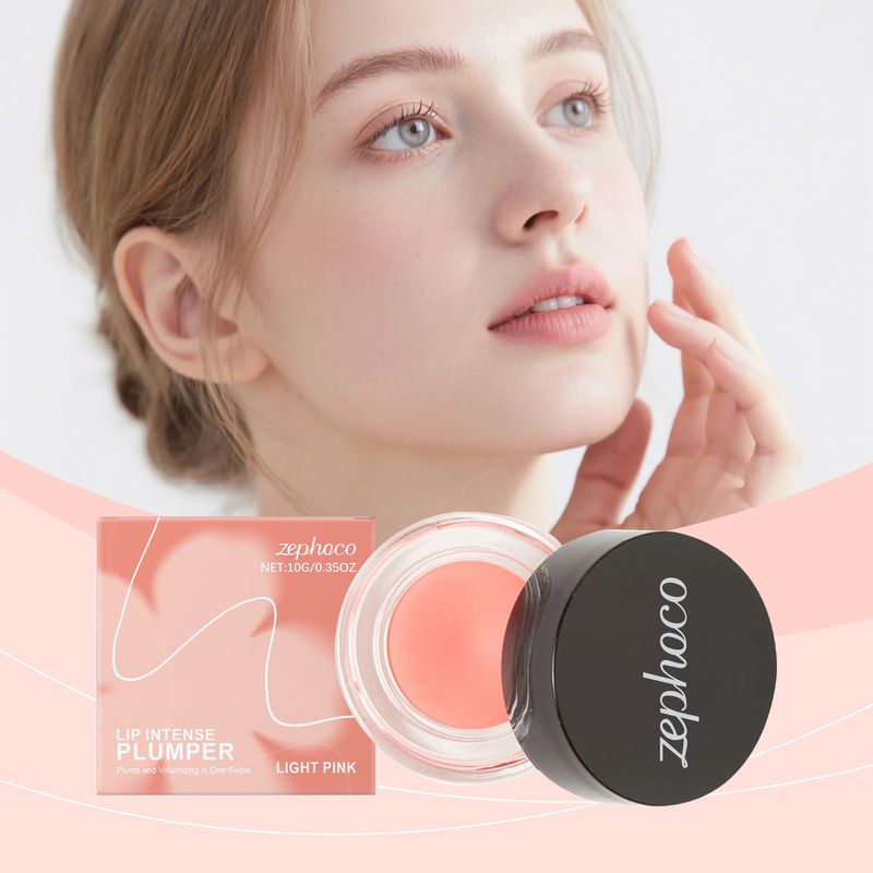 zephoco Hellrosa Plumping Balm, sanfte, feuchtigkeitsspendende, nährende, farbverstärkende Lippenpflege_voghion.com